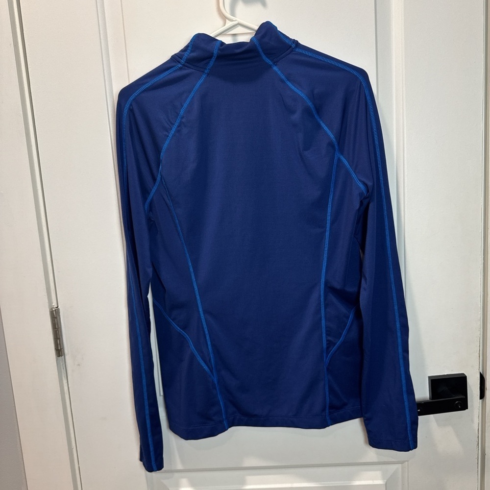 Obermeyer Men’s Medium Navy Blue 1/4 Zip Pullover Stretch - Picture 8 of 11